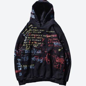 New Wave Amsterdam Black Graffiti Hoodie